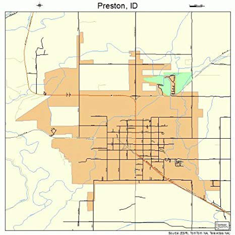 Map of Preston, ID.