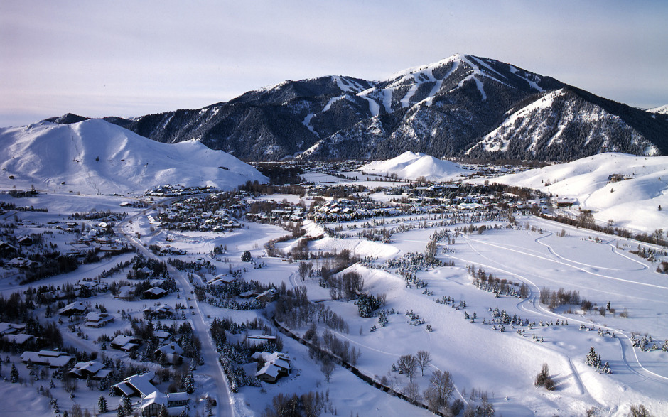 Beautiful Idaho mountains covered in snow